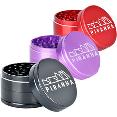 Piranha Grind-and-Store Aluminum Grinder | 3pc | 2.5" - Discreet Smoker