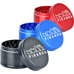 Piranha Grind-and-Store Aluminum Grinder | 3pc | 2.5" - Discreet Smoker