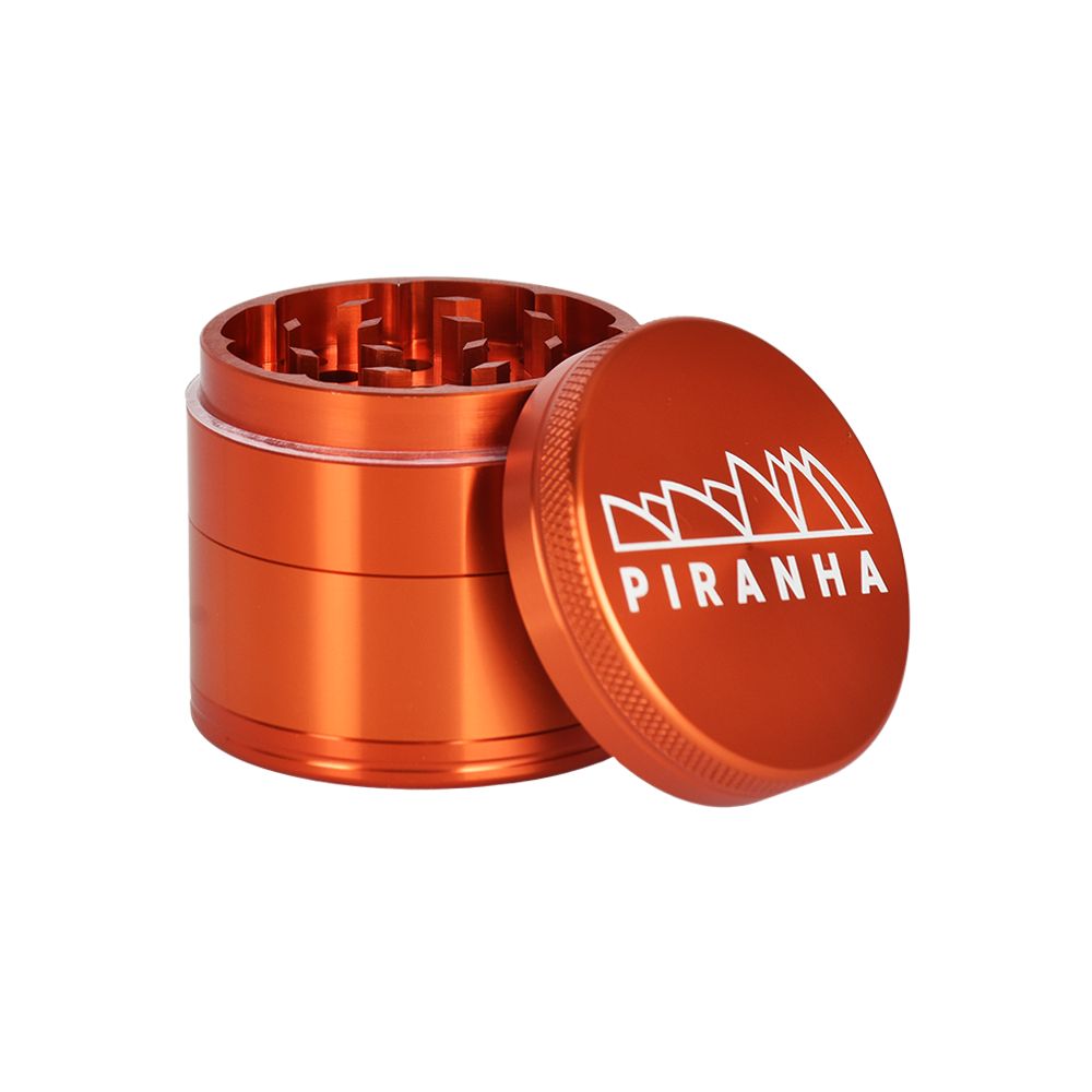 Piranha Pollinator Aluminum Grinder | 4pc | 2" - Discreet Smoker
