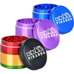 Piranha Pollinator Aluminum Grinder | 4pc | 2" - Discreet Smoker