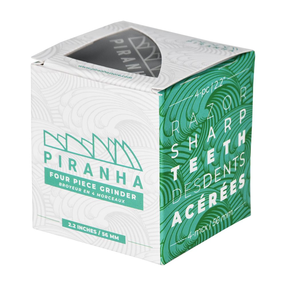 Piranha Pollinator Aluminum Grinder | 4pc | 2.2" - Discreet Smoker