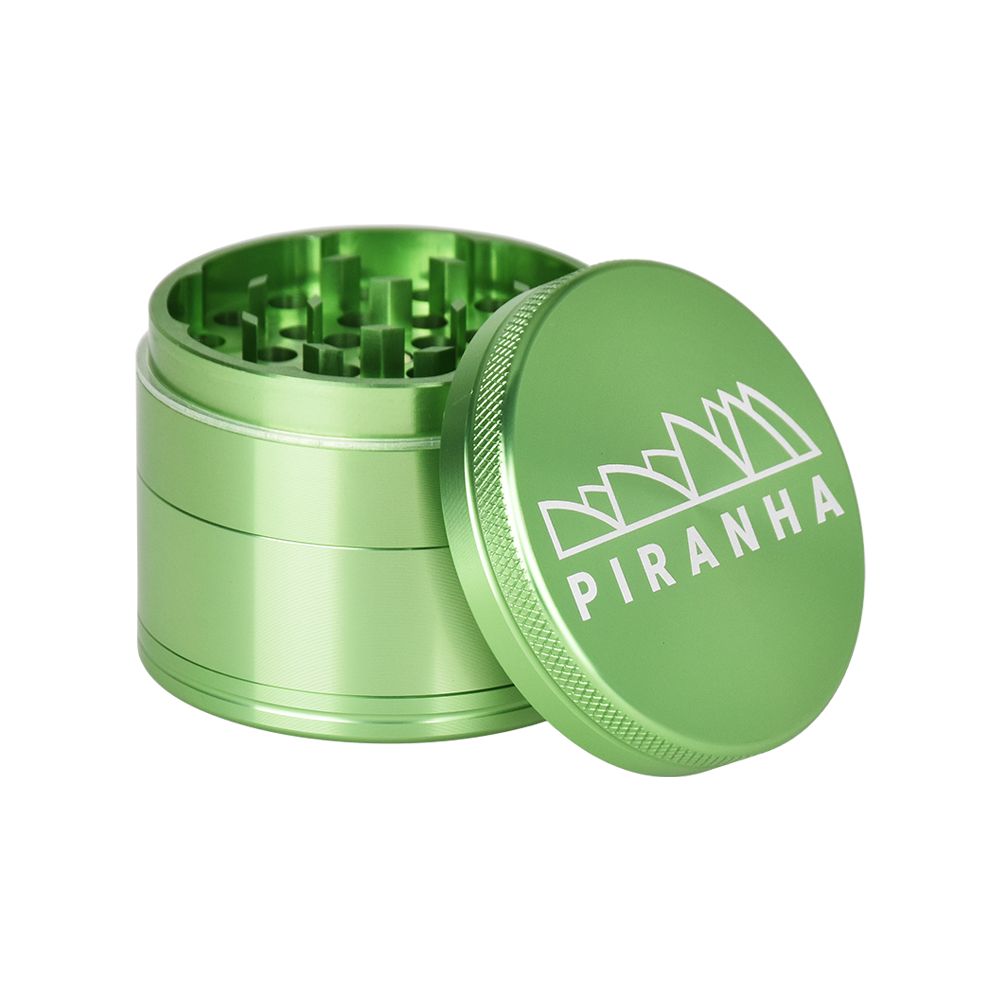 Piranha Pollinator Aluminum Grinder | 4pc | 2.2" - Discreet Smoker
