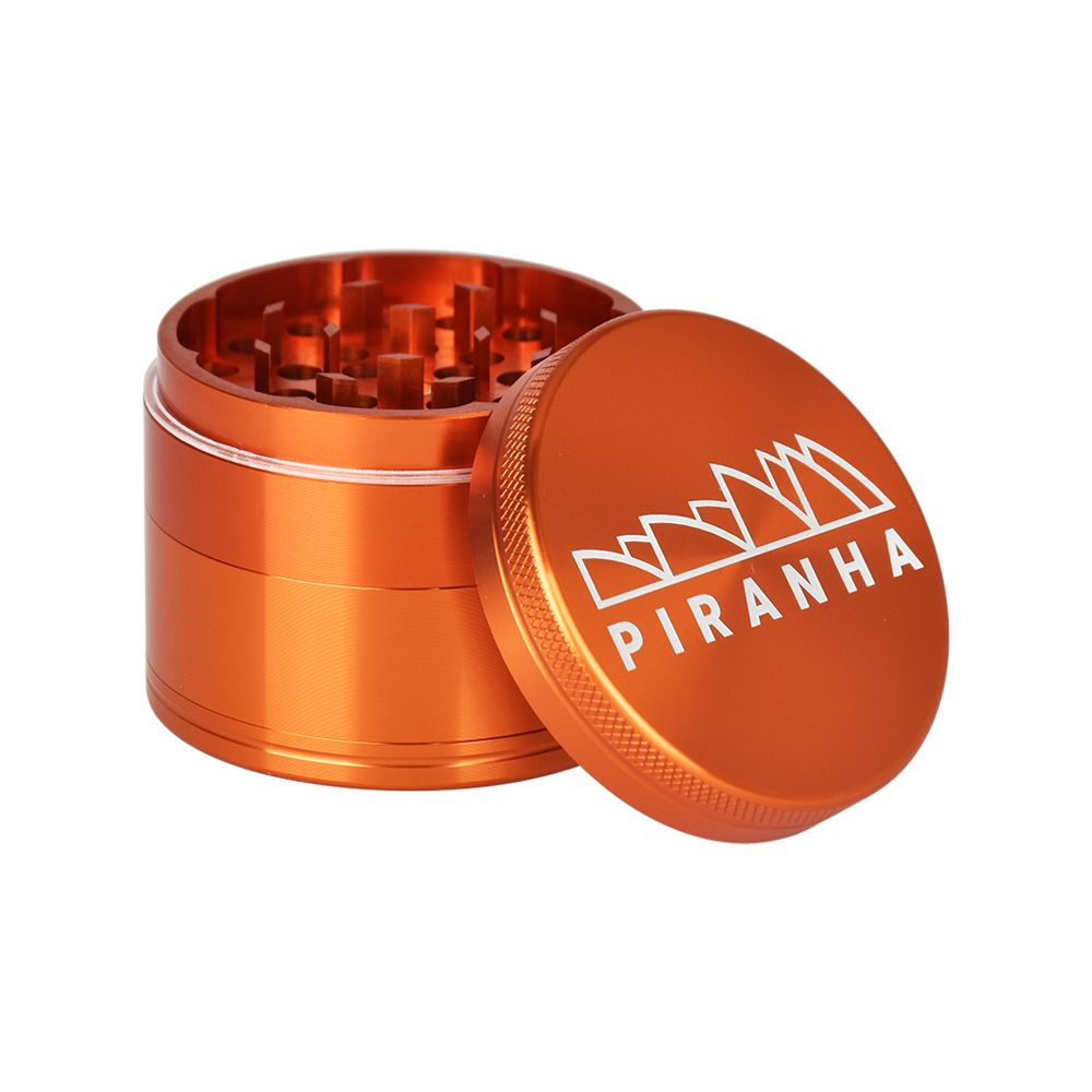 Piranha Pollinator Aluminum Grinder | 4pc | 2.2" - Discreet Smoker