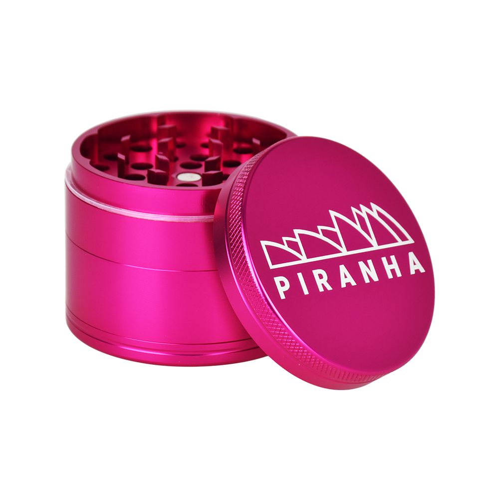 Piranha Pollinator Aluminum Grinder | 4pc | 2.2" - Discreet Smoker