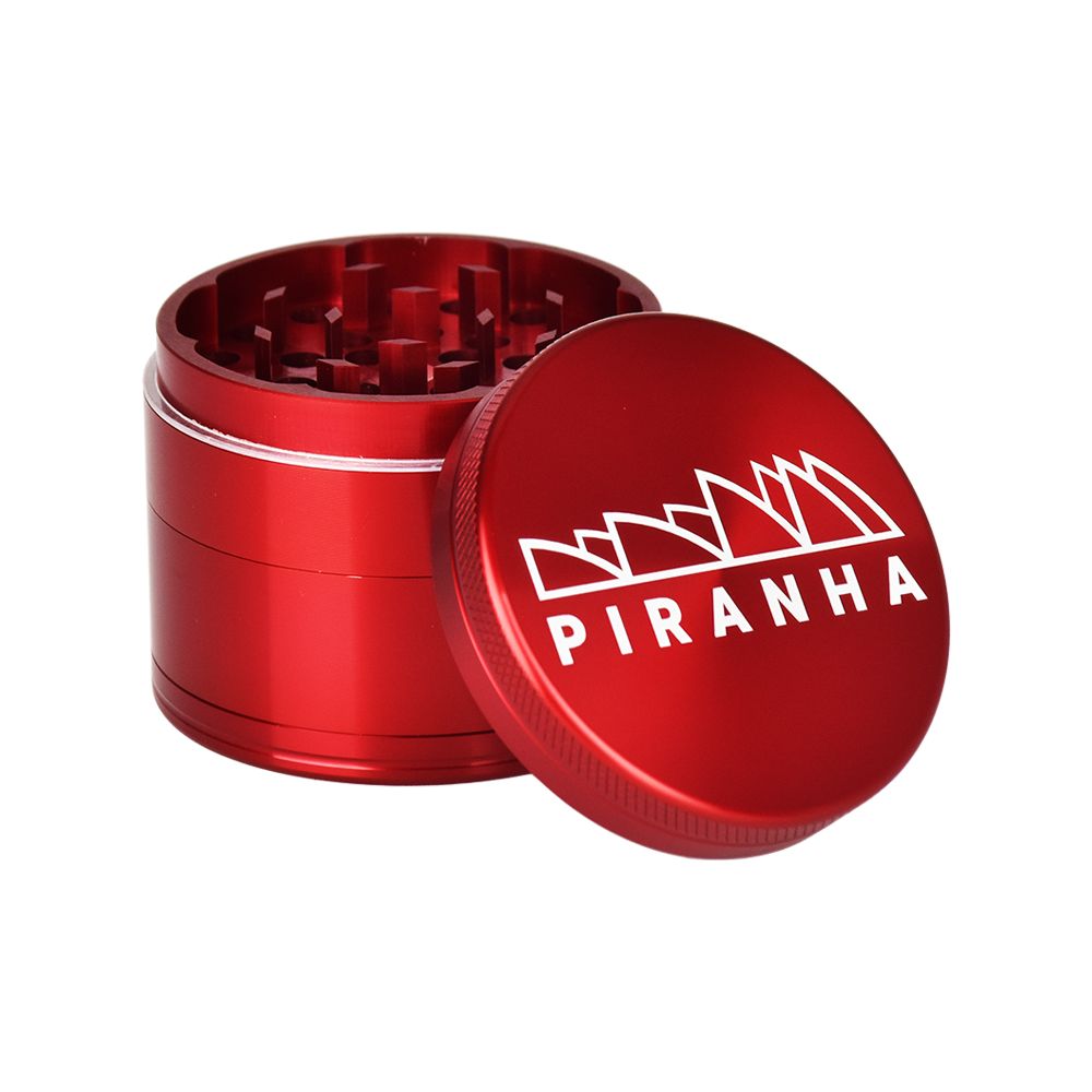 Piranha Pollinator Aluminum Grinder | 4pc | 2.2" - Discreet Smoker