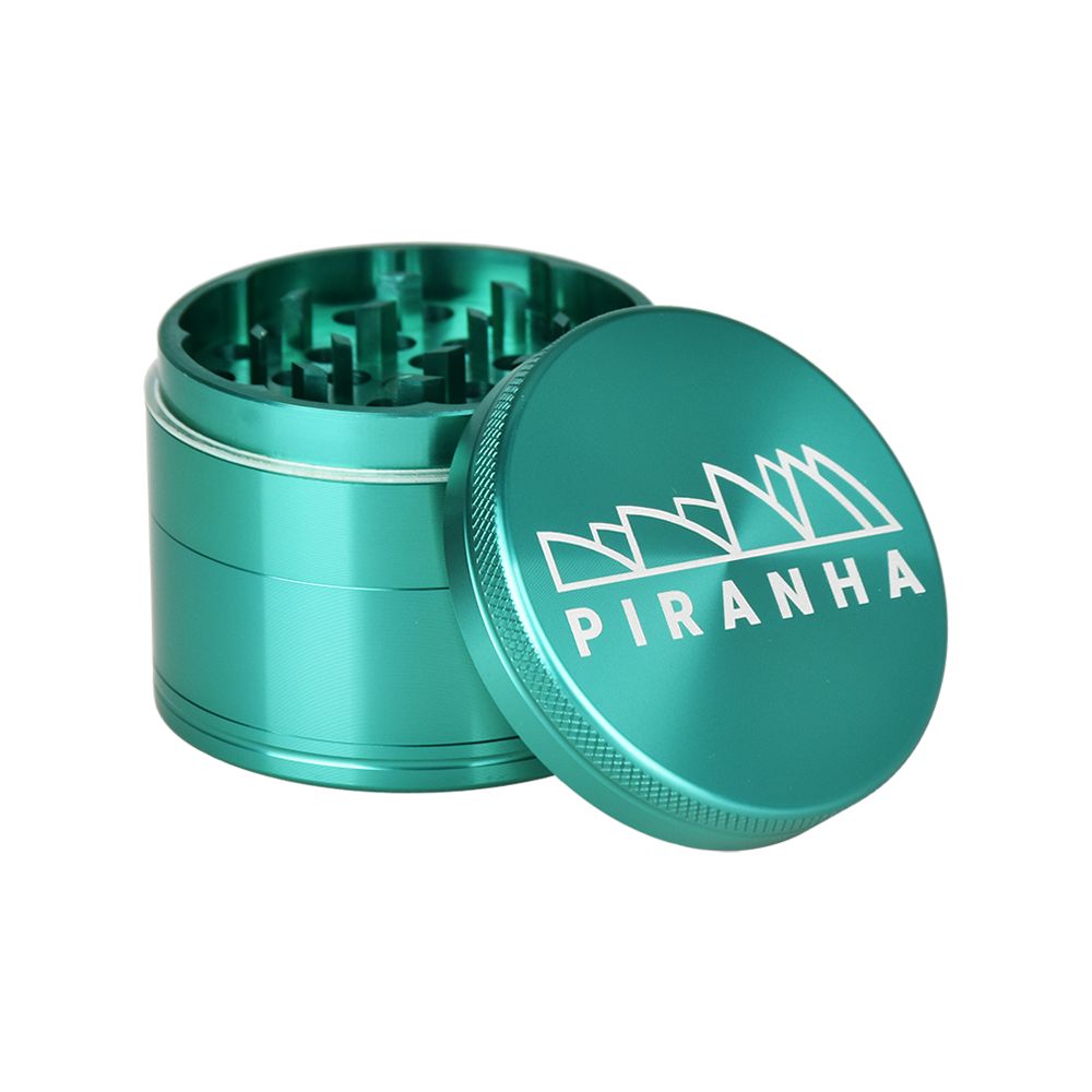 Piranha Pollinator Aluminum Grinder | 4pc | 2.2" - Discreet Smoker