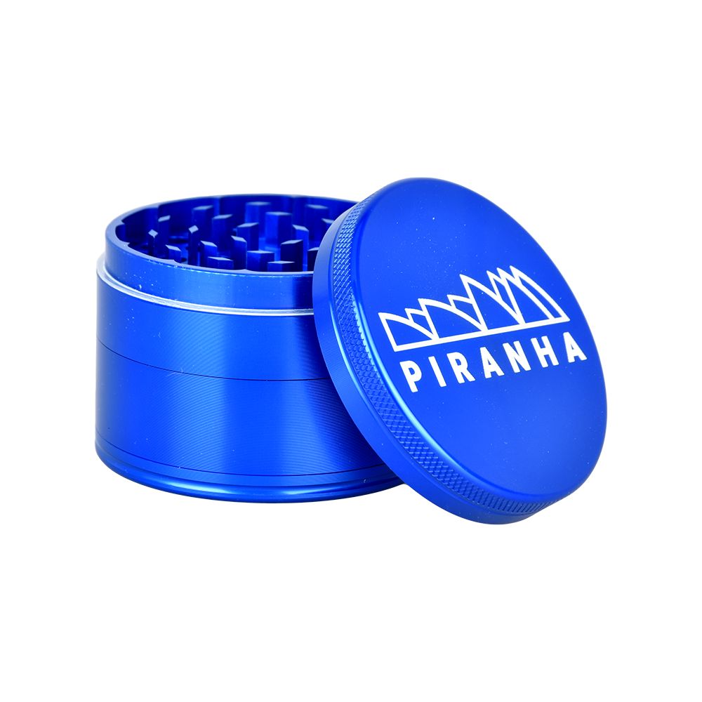 Piranha Pollinator Aluminum Grinder | 4pc | 2.5" - Discreet Smoker