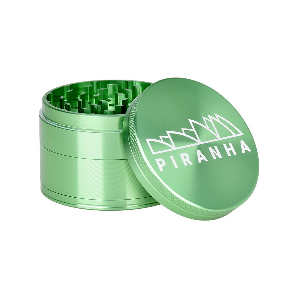 Piranha Pollinator Aluminum Grinder | 4pc | 2.5" - Discreet Smoker