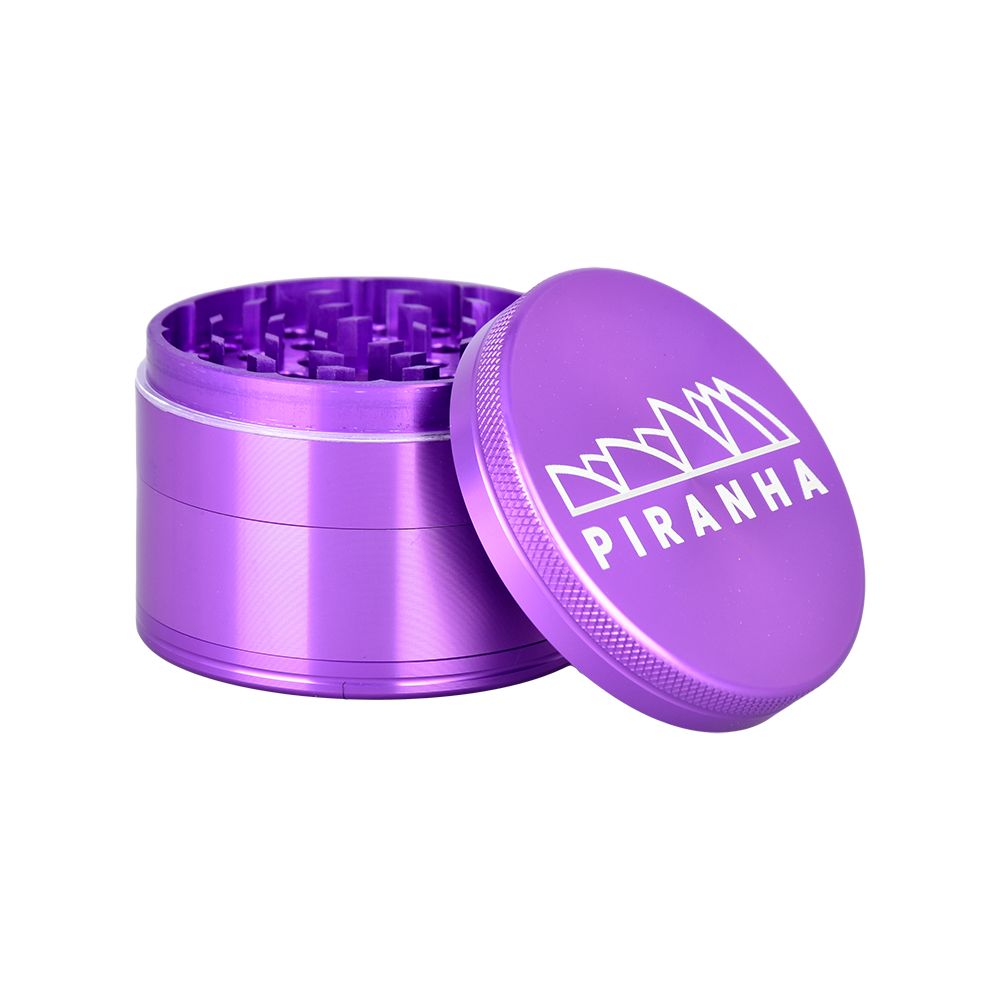 Piranha Pollinator Aluminum Grinder | 4pc | 2.5" - Discreet Smoker