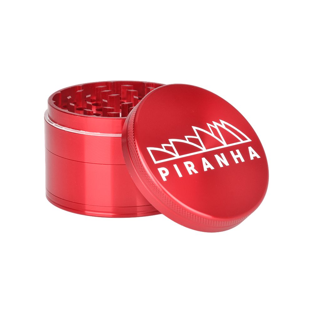 Piranha Pollinator Aluminum Grinder | 4pc | 2.5" - Discreet Smoker