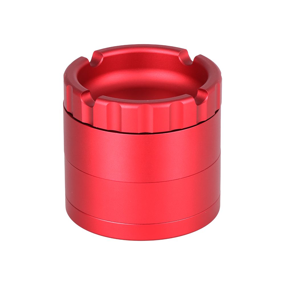 Aluminum Grinder with Ashtray Top - 4pc / 2.5" / Colors Vary - Discreet Smoker
