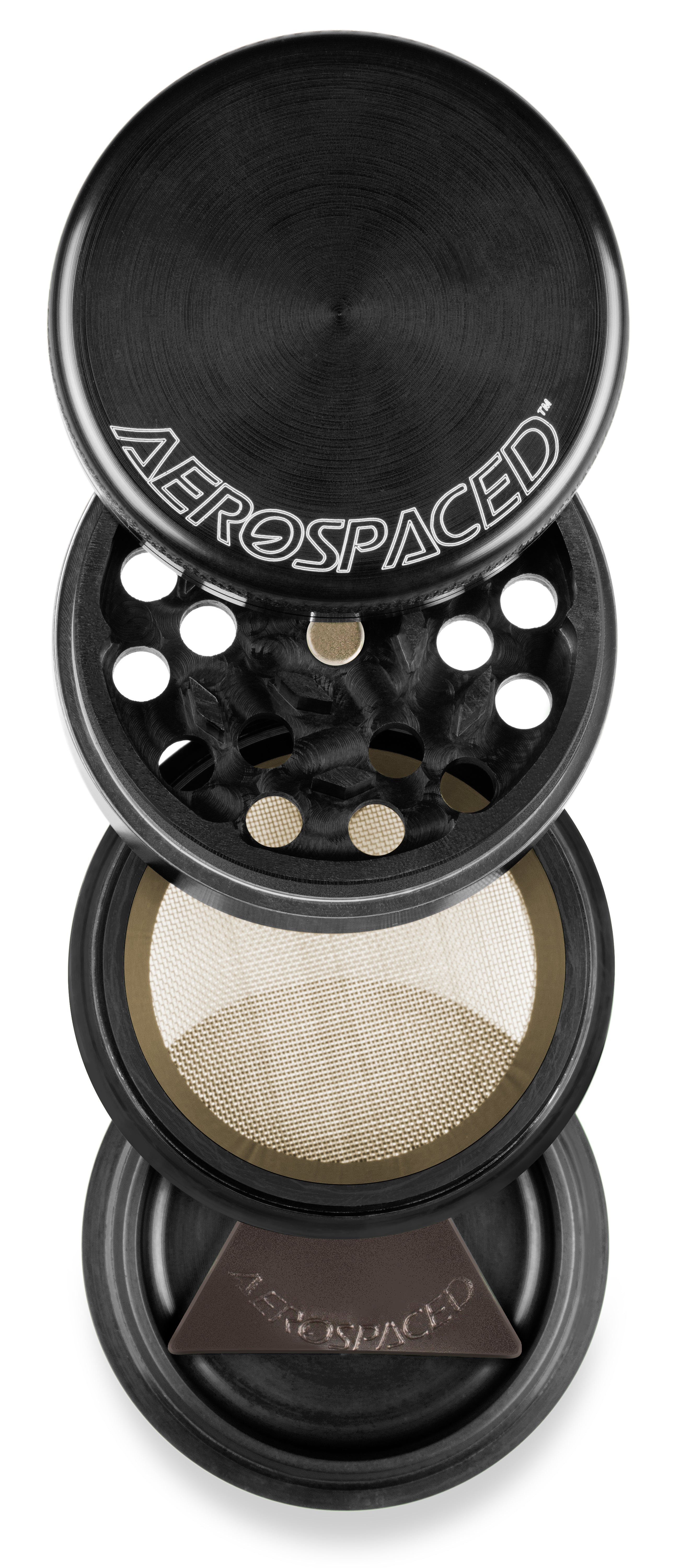 Aerospaced by Higher Standards - 4 Piece Grinder - 1.6" - Discreet Smoker
