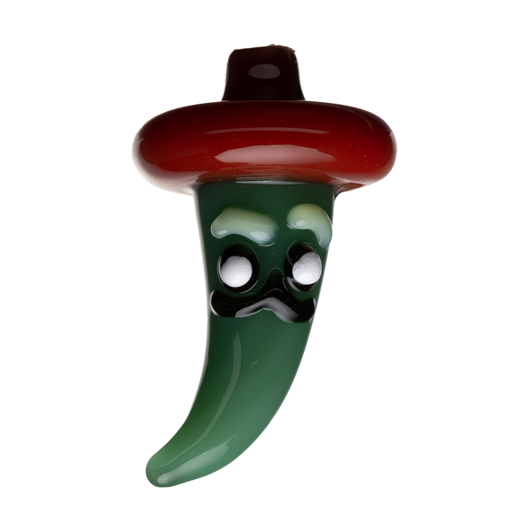 Human Grade Chili Pepper Glass Carb Cap - Discreet Smoker