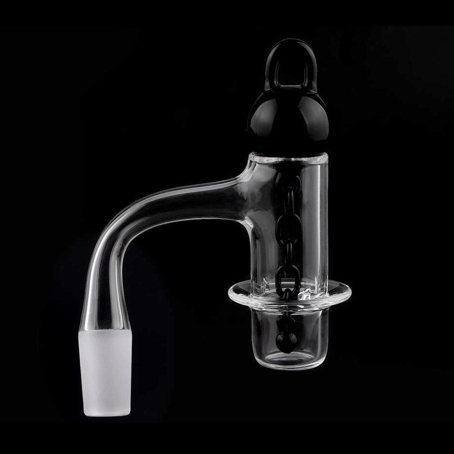Full Weld Halo Blender Quartz Banger Set with Chained Carb Cap & Terp Pearl - Discreet Smoker