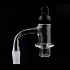 Full Weld Halo Blender Quartz Banger Set with Chained Carb Cap & Terp Pearl - Discreet Smoker