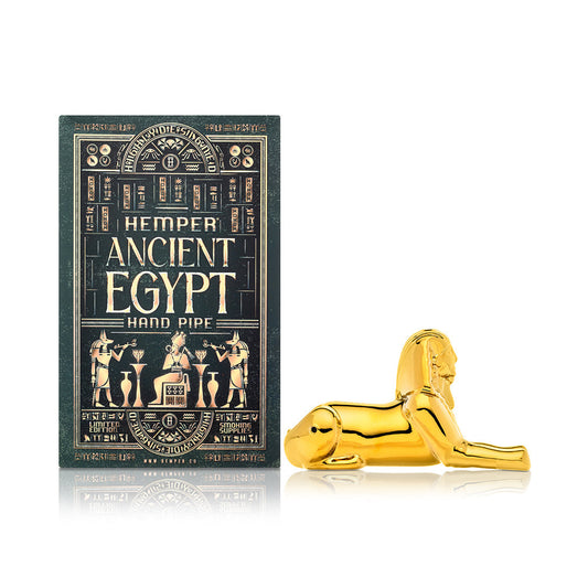 Hemper Egypt Sphinx Glass Hand Pipe - Discreet Smoker