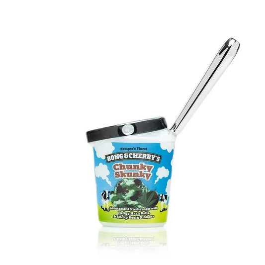 HEMPER Bong & Cherry’s Ice Cream Glass Hand Pipe - Discreet Smoker