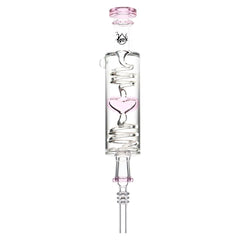 2PC SET - Pulsar Cool Down My Heart Glycerin Glass Dab Straw - 9.5" / Assorted Colors