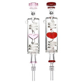 2PC SET - Pulsar Cool Down My Heart Glycerin Glass Dab Straw - 9.5" / Assorted Colors