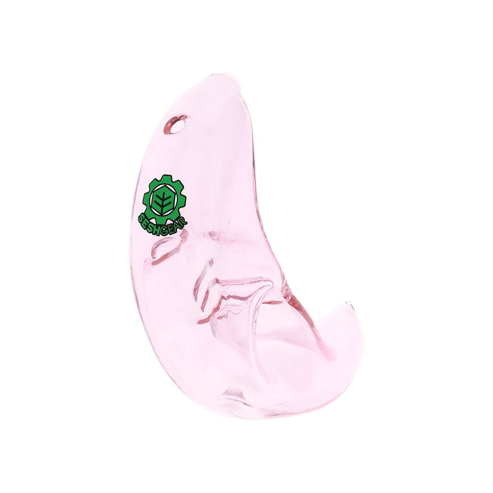 SeshGear Over the Moon Glass Hand Pipe - 3.75" - Discreet Smoker