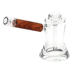 Pulsar Wood on Glass Bubbler - 6" - Discreet Smoker