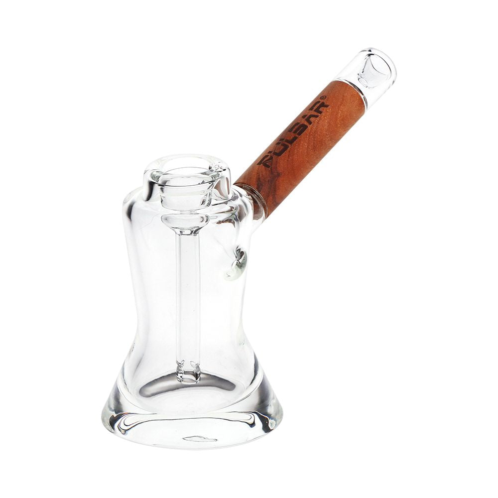 Pulsar Wood on Glass Bubbler - 6" - Discreet Smoker