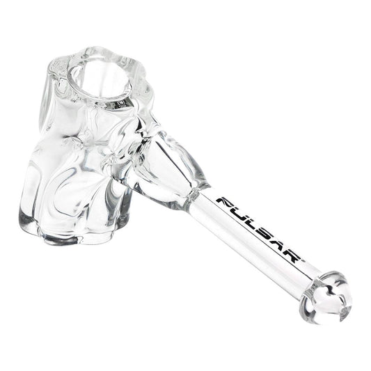 Pulsar Elegant Glass Hand Pipe with Built-In Honeycomb Screen - 5.2" - Discreet Smoker