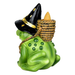 Bewitching Frog Back Flow Incense Burner - 5" - Discreet Smoker
