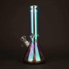 Iridescent Beaker Bong 8 Inch - Discreet Smoker