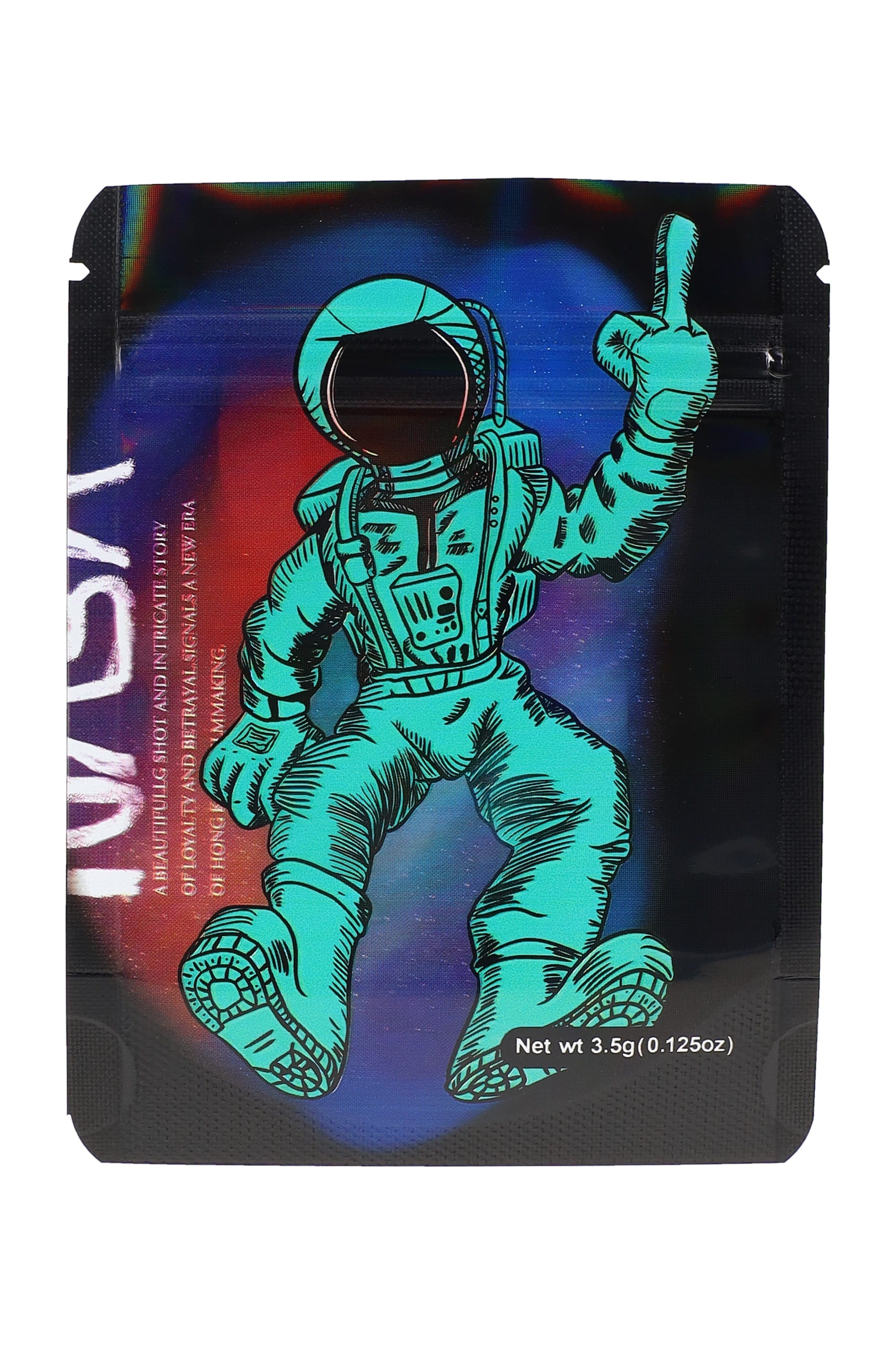 Mylar ⅛ oz Bags – Astronaut Designs – 50 Pack – Choose Style - Discreet Smoker