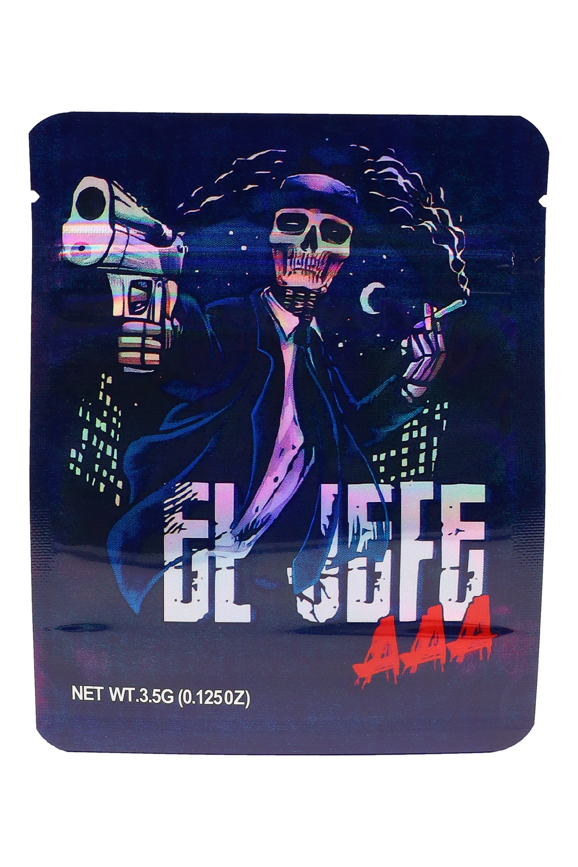 Mylar ⅛ oz Bags – Skull Designs – 50 Pack – Choose Style - Discreet Smoker