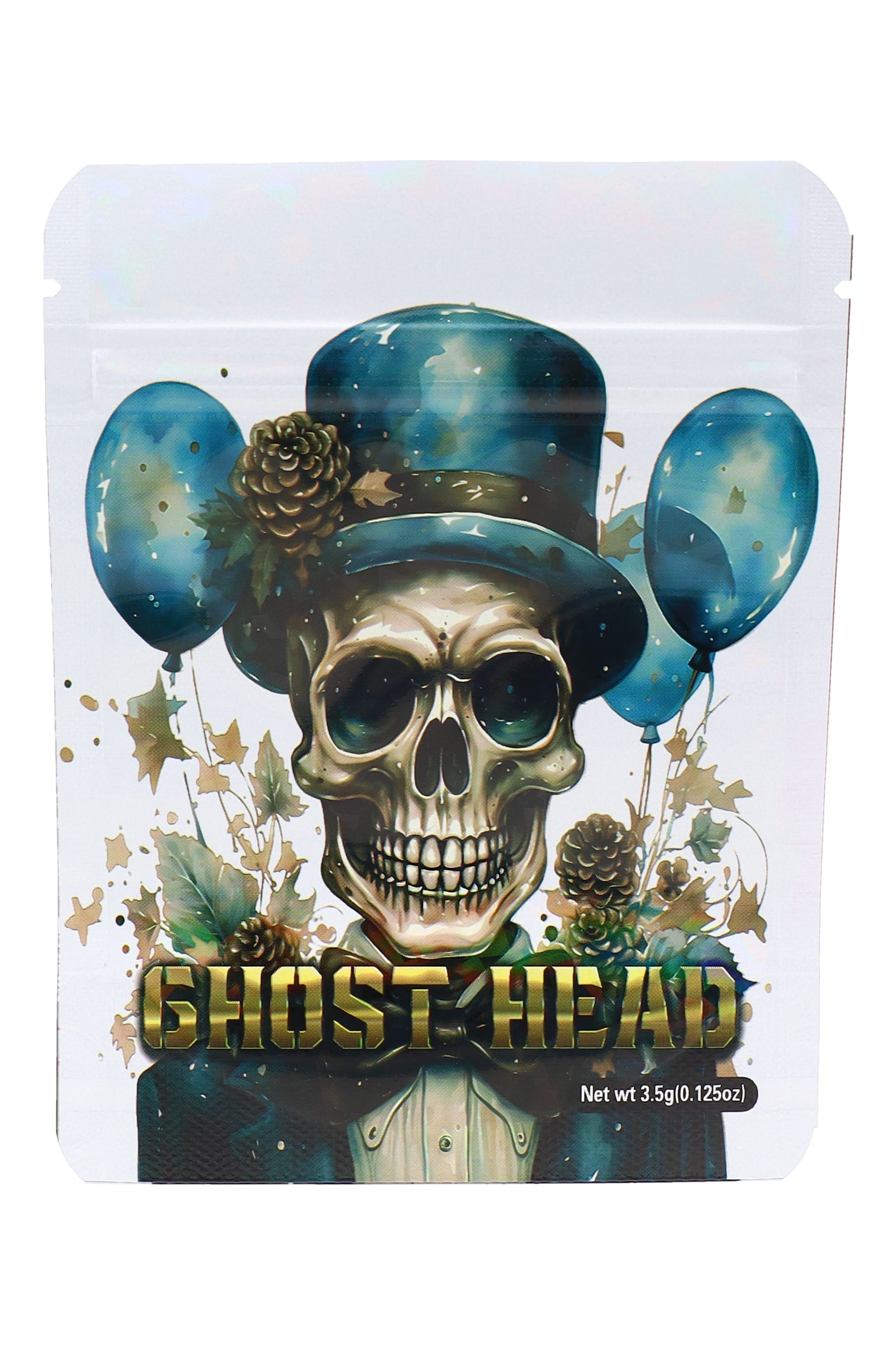 Mylar ⅛ oz Bags – Skull Designs – 50 Pack – Choose Style - Discreet Smoker