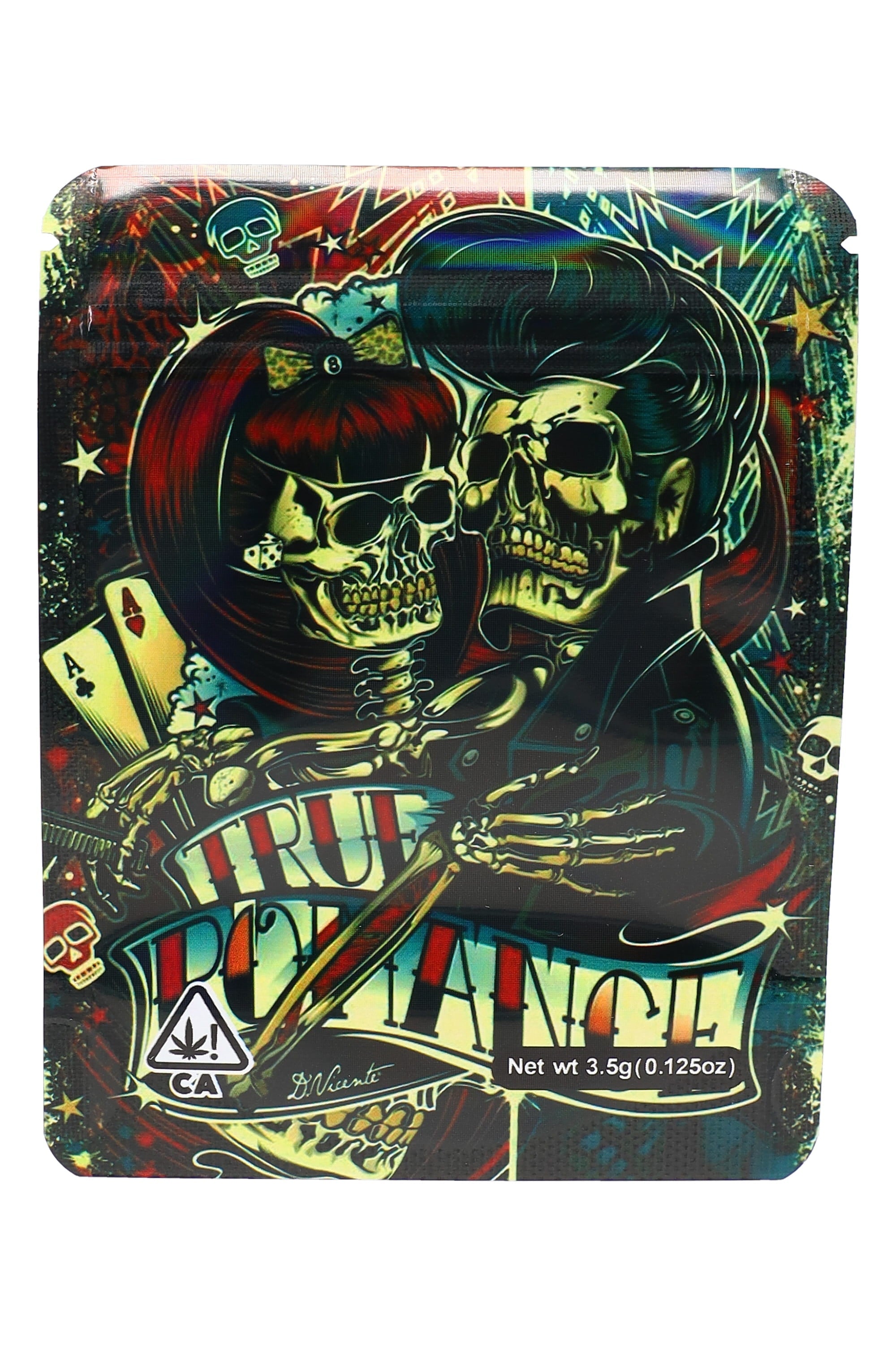 Mylar ⅛ oz Bags – Skull Designs – 50 Pack – Choose Style - Discreet Smoker