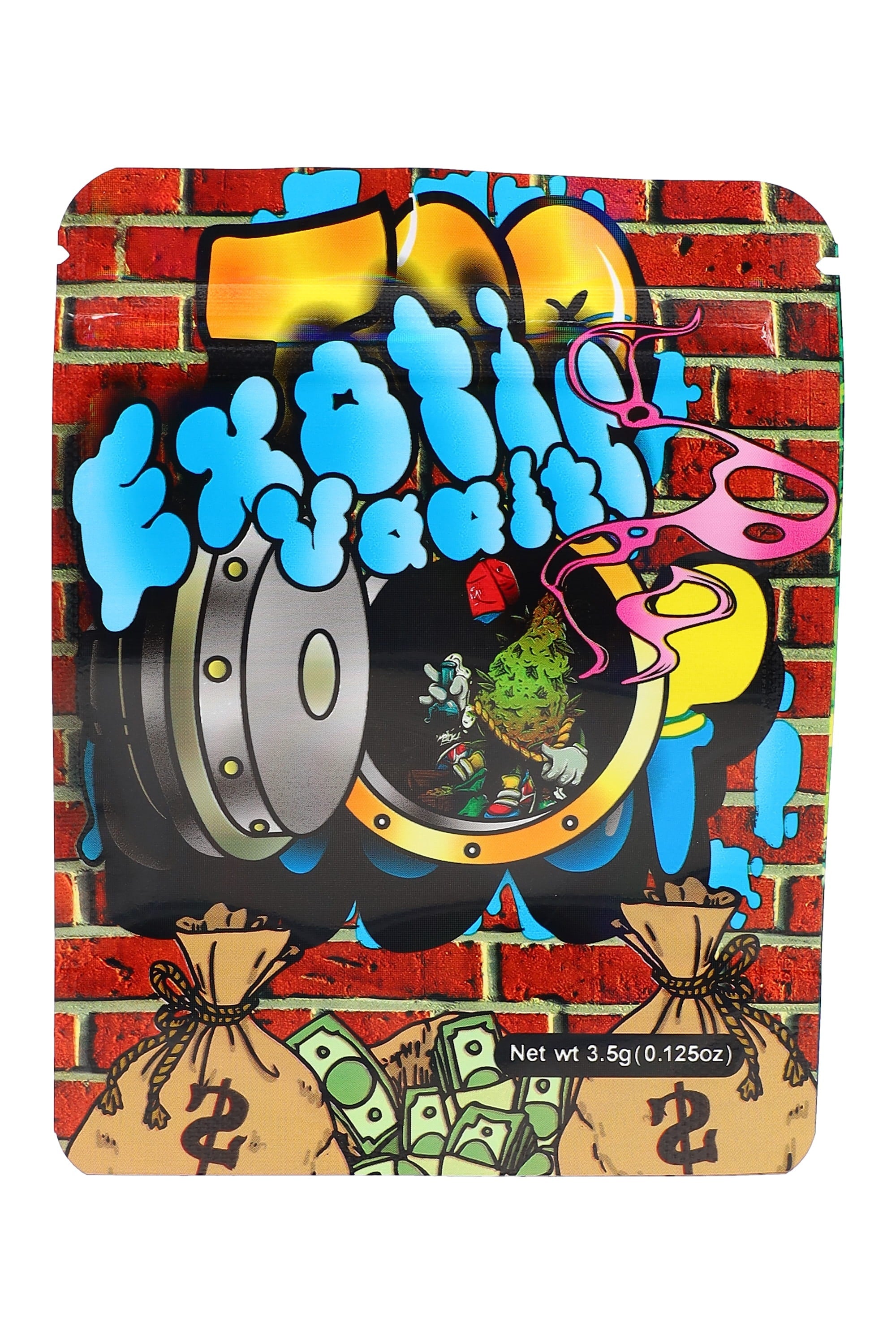 Printed Mylar 3.5 g Bags “Money Moves” – Choose Design – 50-Pack - Discreet Smoker