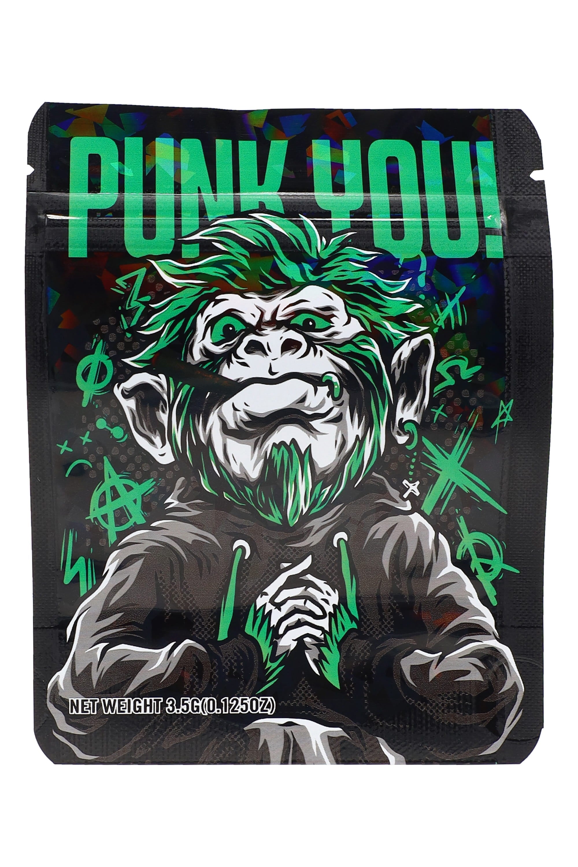 Printed Mylar 3.5 g Bags “Ape Series” – Choose Design – 50-Pack - Discreet Smoker