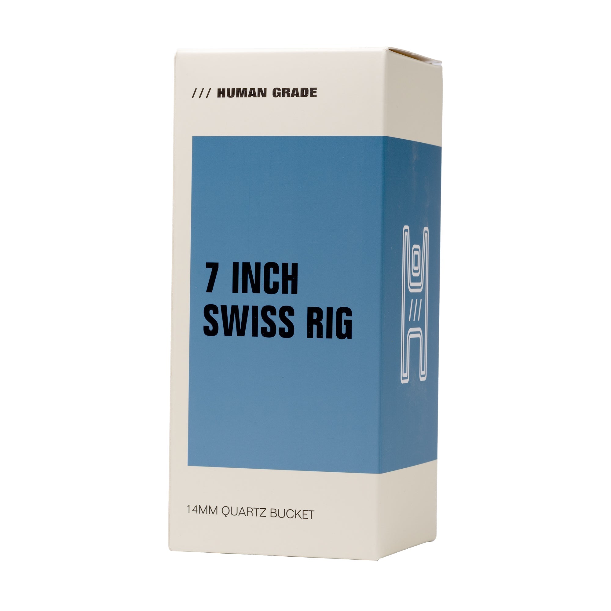 Human Grade 7" Swiss Rig Water Pipe - Discreet Smoker