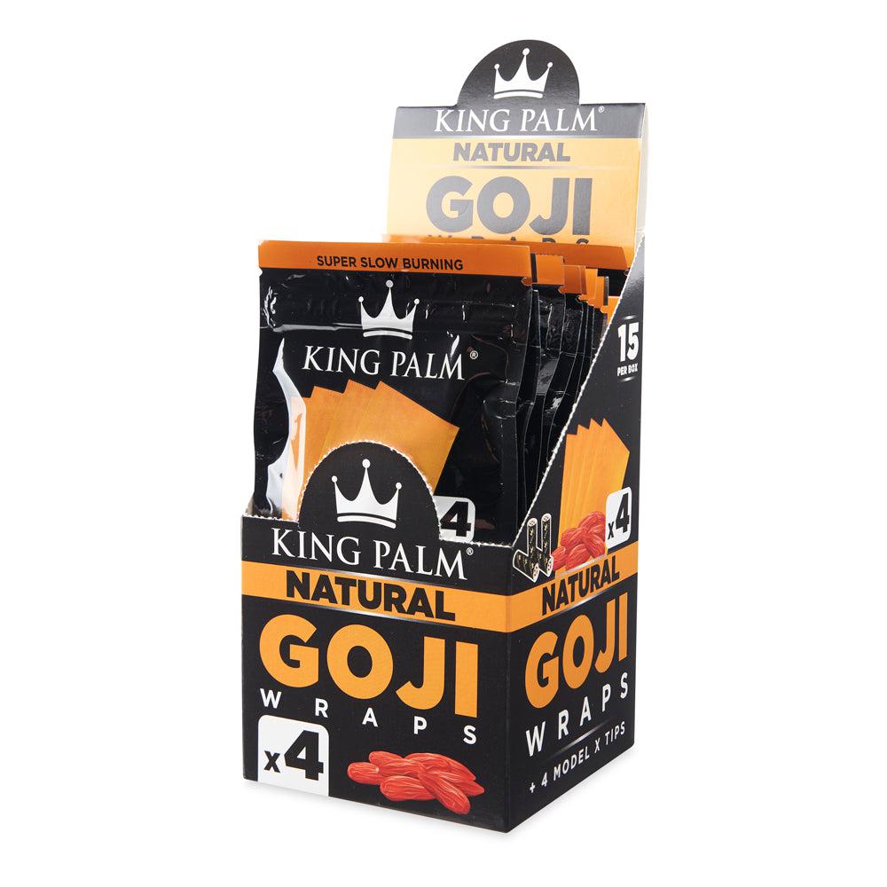 King Palm 4pk Goji Wraps 15ct Display - Discreet Smoker