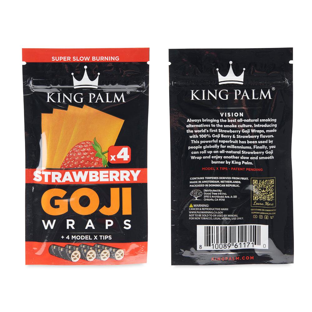 King Palm 4pk Goji Wraps 15ct Display - Discreet Smoker