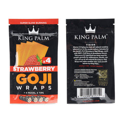 King Palm 4pk Goji Wraps 15ct Display - Discreet Smoker