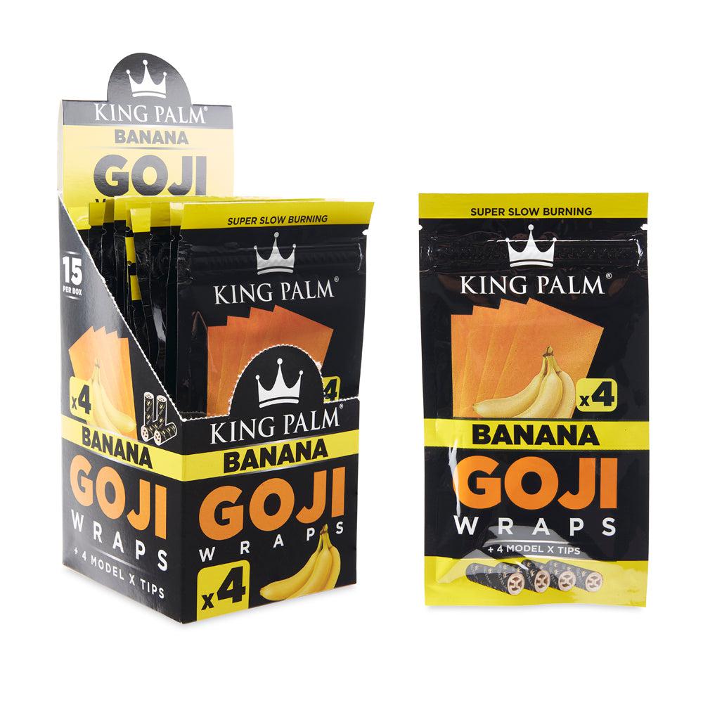 King Palm 4pk Goji Wraps 15ct Display - Discreet Smoker