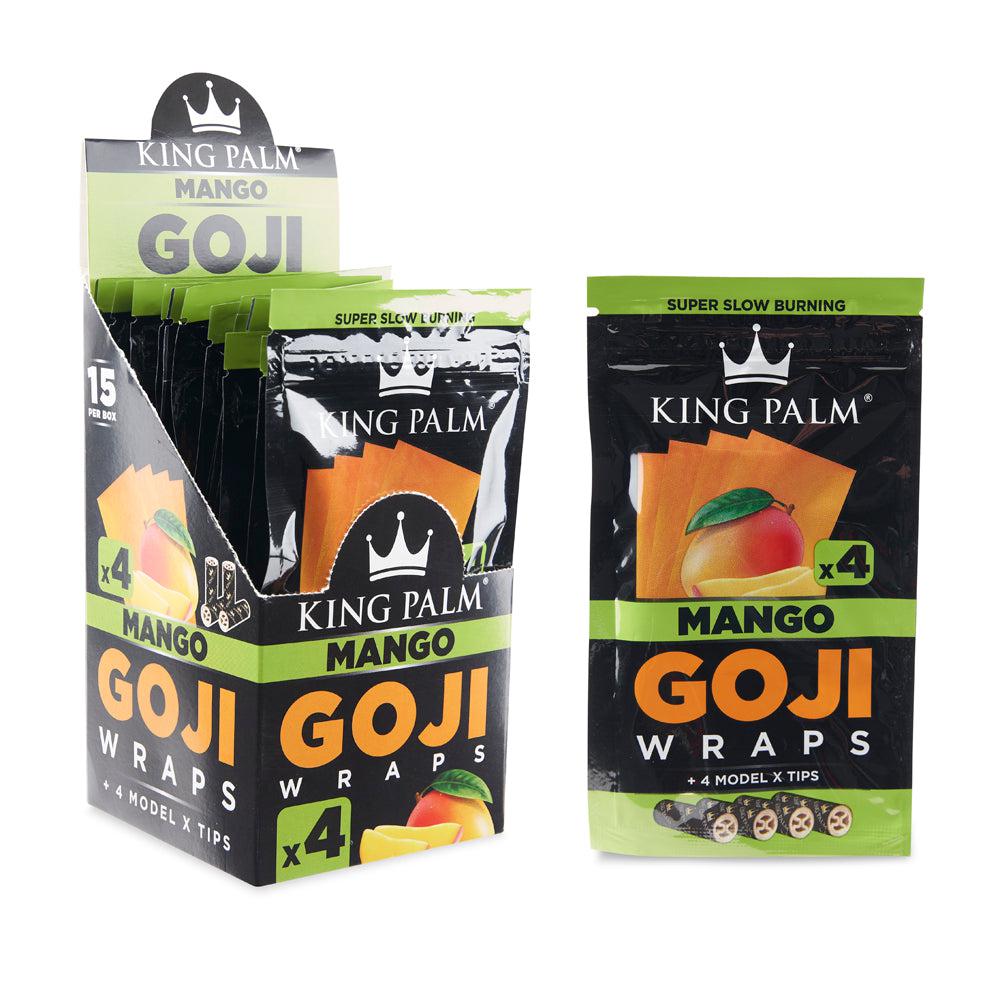 King Palm 4pk Goji Wraps 15ct Display - Discreet Smoker