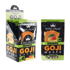 King Palm 4pk Goji Wraps 15ct Display - Discreet Smoker