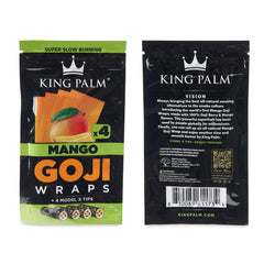 King Palm 4pk Goji Wraps 15ct Display - Discreet Smoker