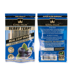 King Palm Berry Terps Mini Flavor Pre Rolled Leaf Tubes - 5 Pack - Discreet Smoker