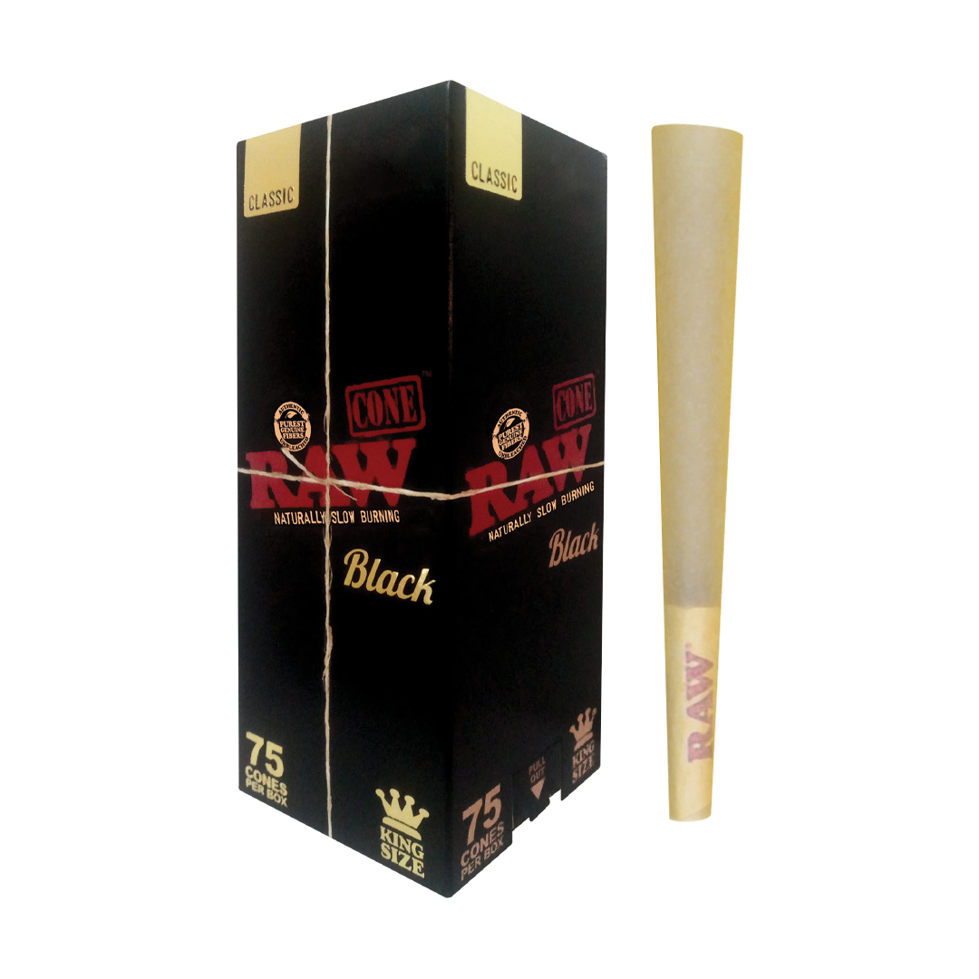 RAW Black Classic Cones - Discreet Smoker