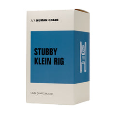 Human Grade Stubby Klein Glass Recycler Rig Water Pipe - Discreet Smoker