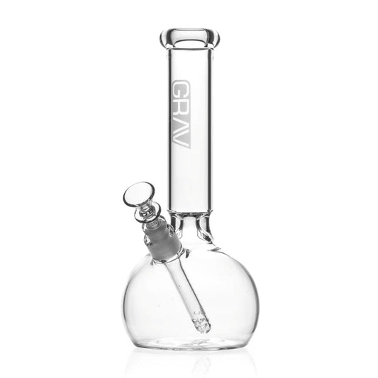 GRAV Round Base Glass Water Pipe - Discreet Smoker