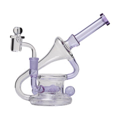 Human Grade 7.5" Recycler 45 (Triple Marble) Glass Dab Rig - Discreet Smoker