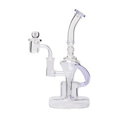 Human Grade Dualing Recycler Glass Rig Water Pipe - Discreet Smoker
