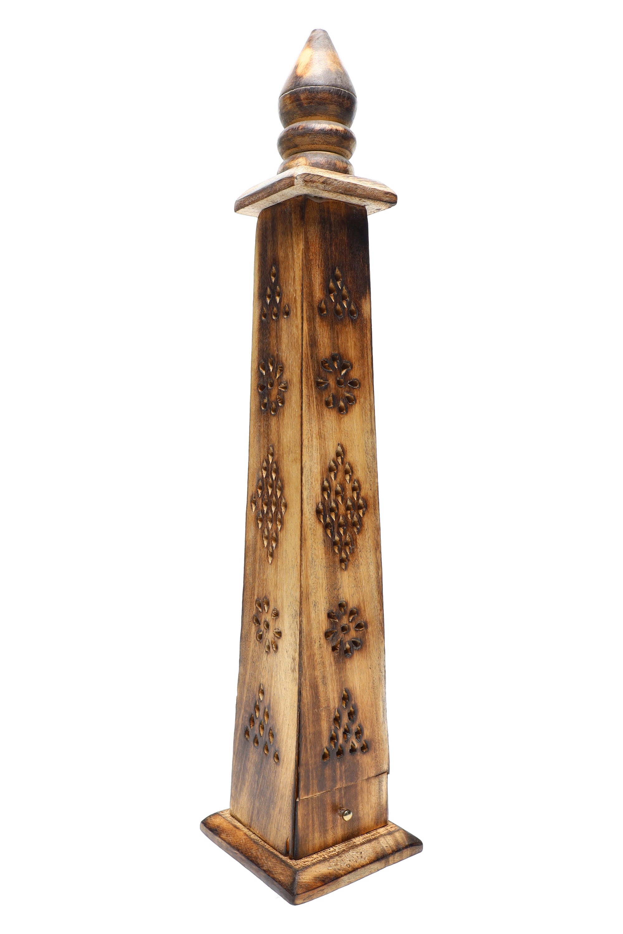 14.5″ Wood Tower Incense Holder - Discreet Smoker